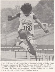 Kathy McMillian was a state champion at Hoke County High