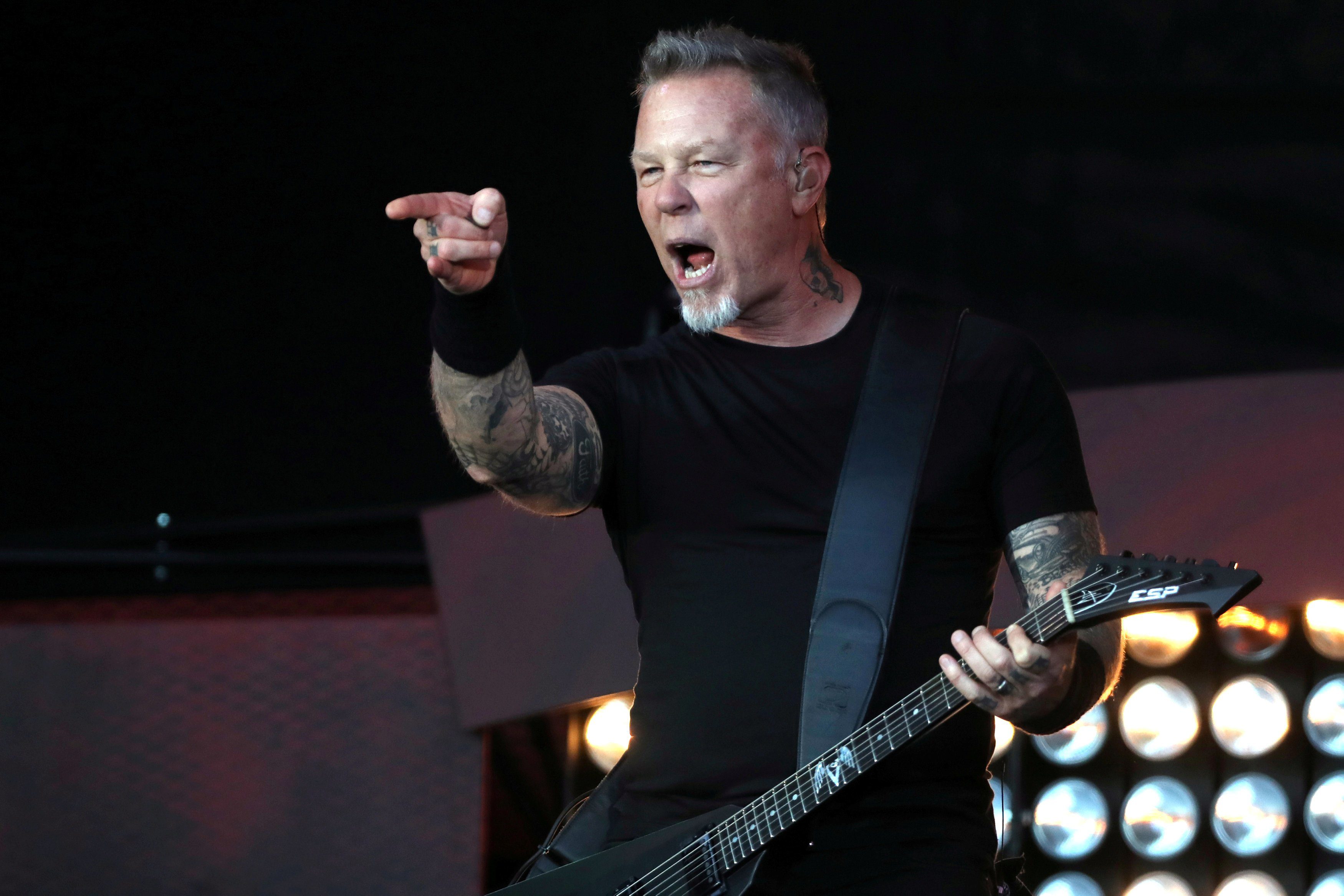 FILE PHOTO: James Hetfield of Metallica performs at the Global Citizen Festival at Central Park in Manhattan