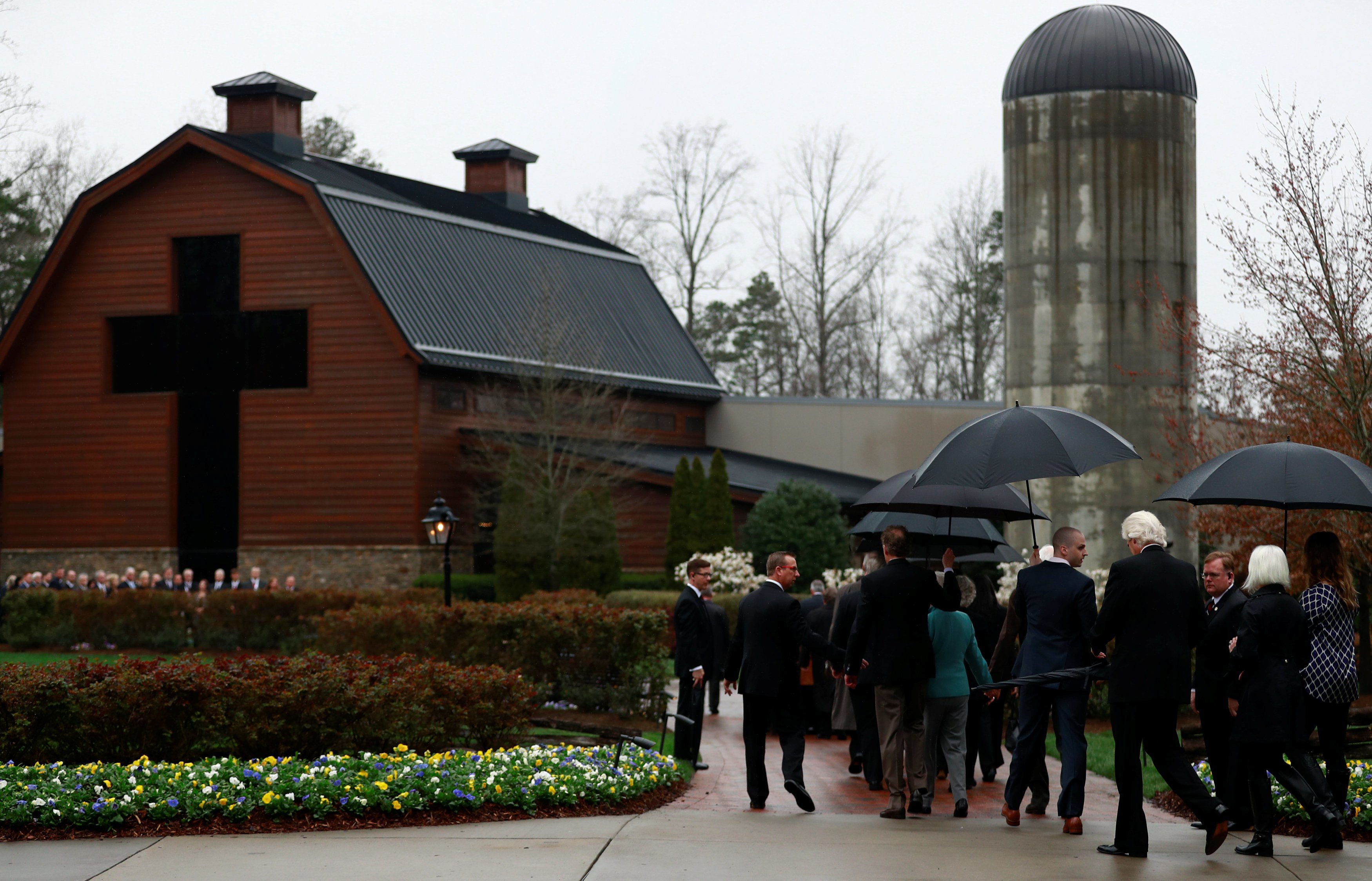 The casket containing the late U.S. evangelist Billy Graham is received ...