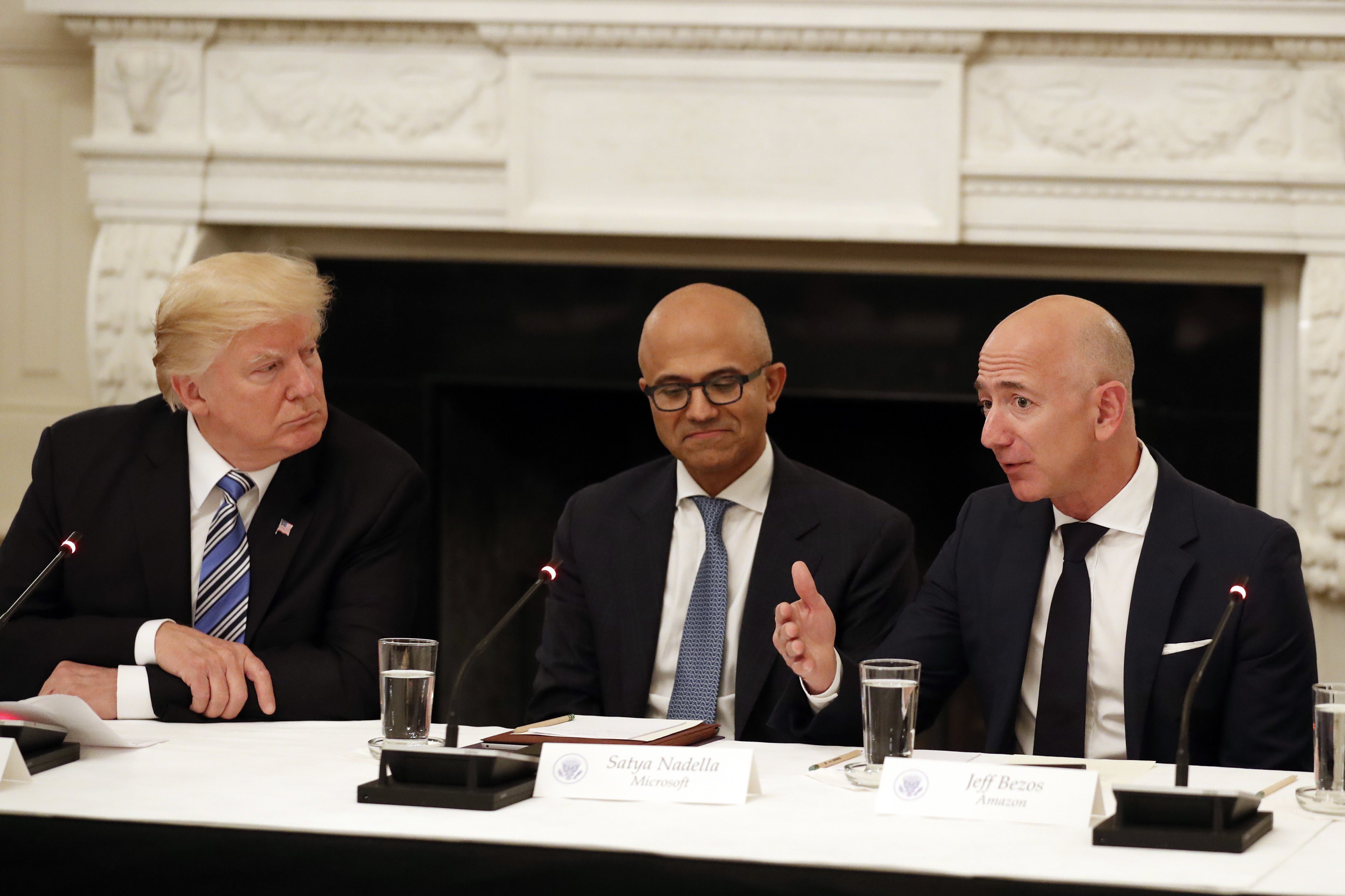 Donald Trump, Tim Cook, Satya Nadella, Jeff Bezos | The North State Journal