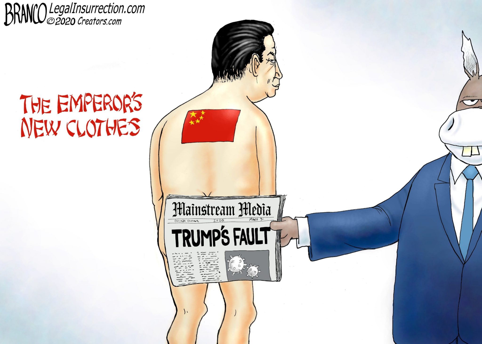 Media covers for China, continues to blame Trump