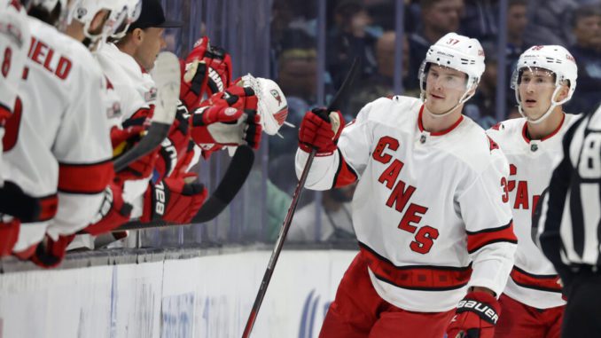 Hurricanes' Andrei Svechnikov out for season with torn ACL - The San Diego  Union-Tribune