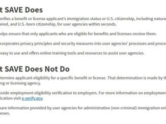 Systematic Alien Verification for Entitlements (SAVE)